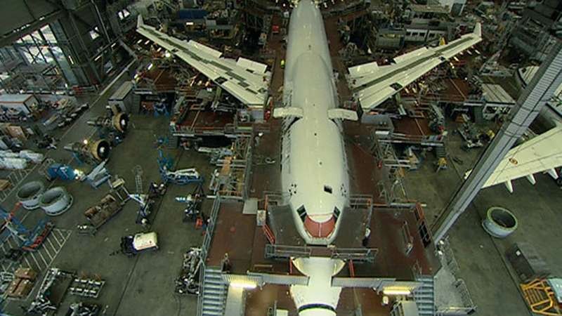 Boeing assembly line