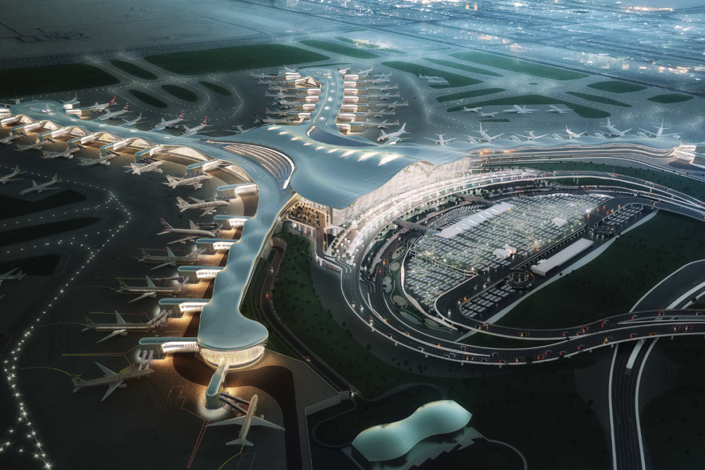 Abu Dhabi Airport New Mid Field Terminal.